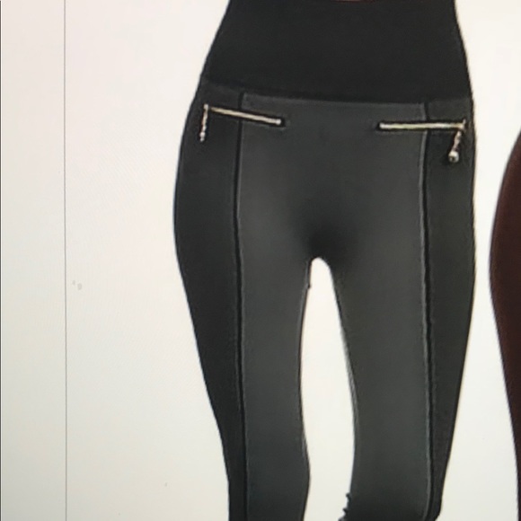 2-tone gray zipper pocket leggings - Picture 2 of 7